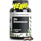 natural elements Bio Brennnessel – 180 Kapseln – 10:1 Brennnesselblattextrakt – vegan, hochdosiert, ohne unnötige...
