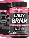 BRNR LADY BRNR - BeautyFit Stoffwechsel Formel mit Vitamin B6, Bindegewebe mit Kupfer, Kollagen, Hyaluron hochdosiert,...