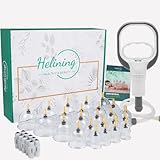 24 Stück Schröpfgläser mit Vakuumpumpe, Schröpfglas für Gesicht und Körper, Schröpfen zur Gegen Cellulite,...