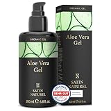 Satin Naturel Aloe Vera Gel 100% Vegan - Das Beste der Aloe Vera Pflanze - Natürliche After Sun Pflege 200ml - Bei...