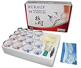 HQ Massage Schröpfen Set mit 16 Schröpfgläser aus Kunststoff mit Magneten + Vakuumpum