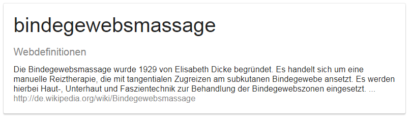 Stärkung und Festigung von Gewebe durch Massage